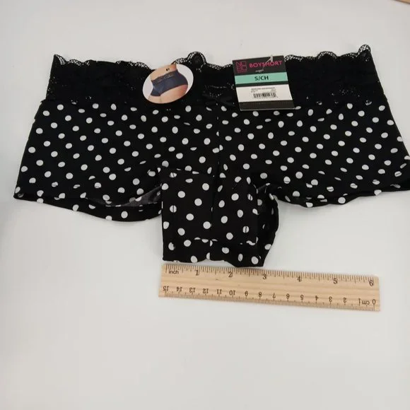 NOBO BOYS SHORT WHITE/BLACK  BRIEF FOR WOMEN SIZE SMALL - Picture 4 of 9